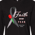 thumbnail image 4 of Inktastic Faith over Fear Parkinson's Awareness with Red Tulip Long Sleeve T-Shirt, 4 of 5