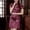 Wine, variant on Clothing Ladies Etiquette Welcome Dress Short Sleeved Cheongsam Elegant Design for and Events