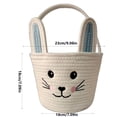 thumbnail image 3 of SIYTUAU Easter Storage Basket Handwoven Rabbit Shape Decorative Bin For Home Organization Polyester 9.1X7.1X7.1 Inch Blue, 3 of 6