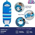 thumbnail image 4 of Happy Nappers: Pillow & Sleepy Sack: Medium - Blue Shark - 54 x 20", 2-In-1: Plush Animal Opens Into Sleeping Bag, Soft Play & Nap Character, Kids 3+, 4 of 13