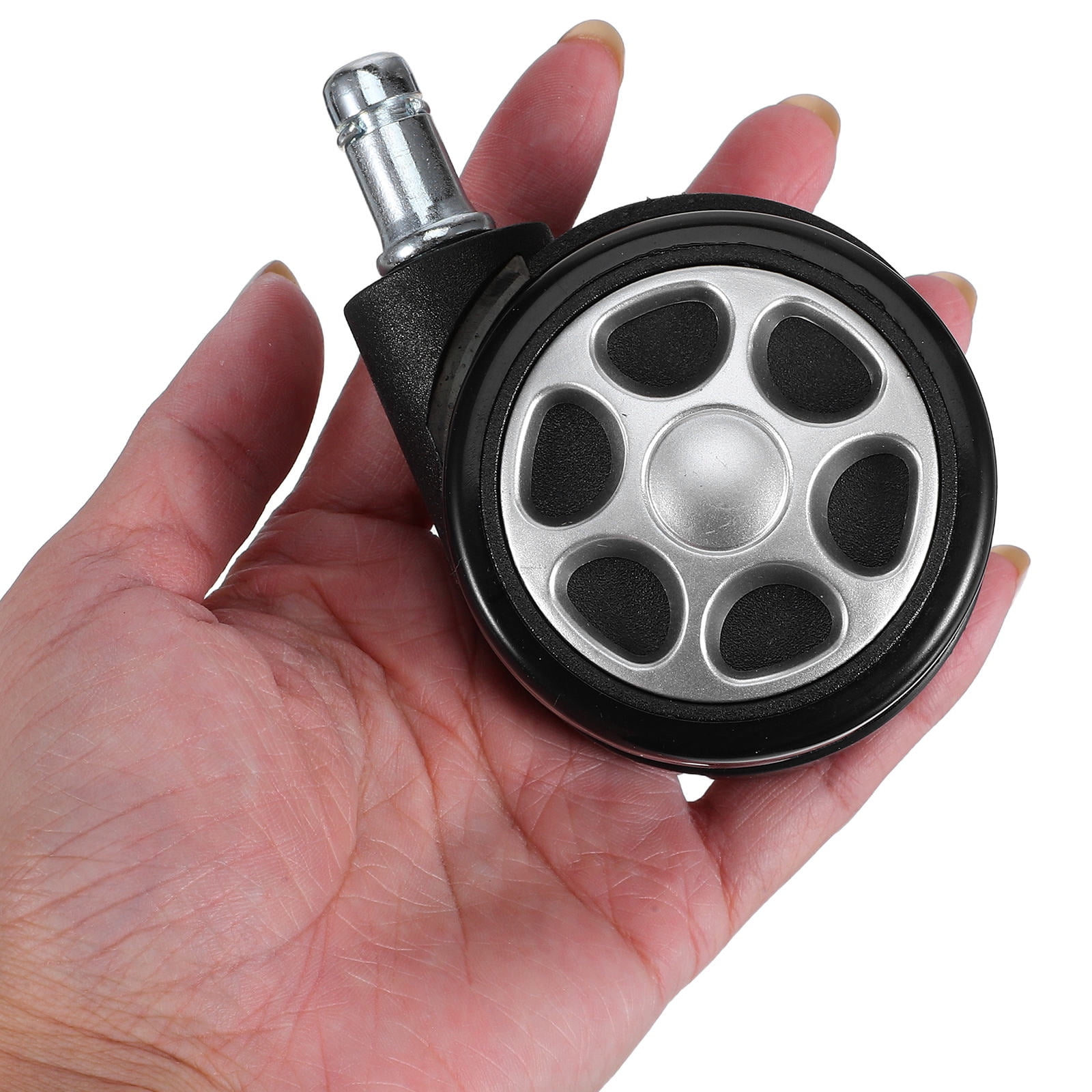 ETHZZLE Set of 5 Black Heavy Duty Office Chair Replacement Wheels with Locking Swivel Casters