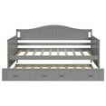 thumbnail image 6 of Gewnee Solid Wood Twin Size Daybed with Trundle for Kids Bedroom,Gray, 6 of 8