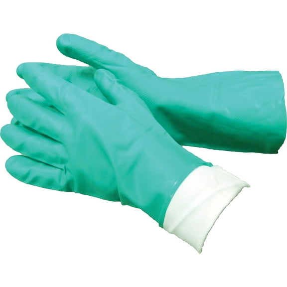 Ambitex Tradex Flock Lined Gloves Green Nitrile Extra NTL650XL/HDG