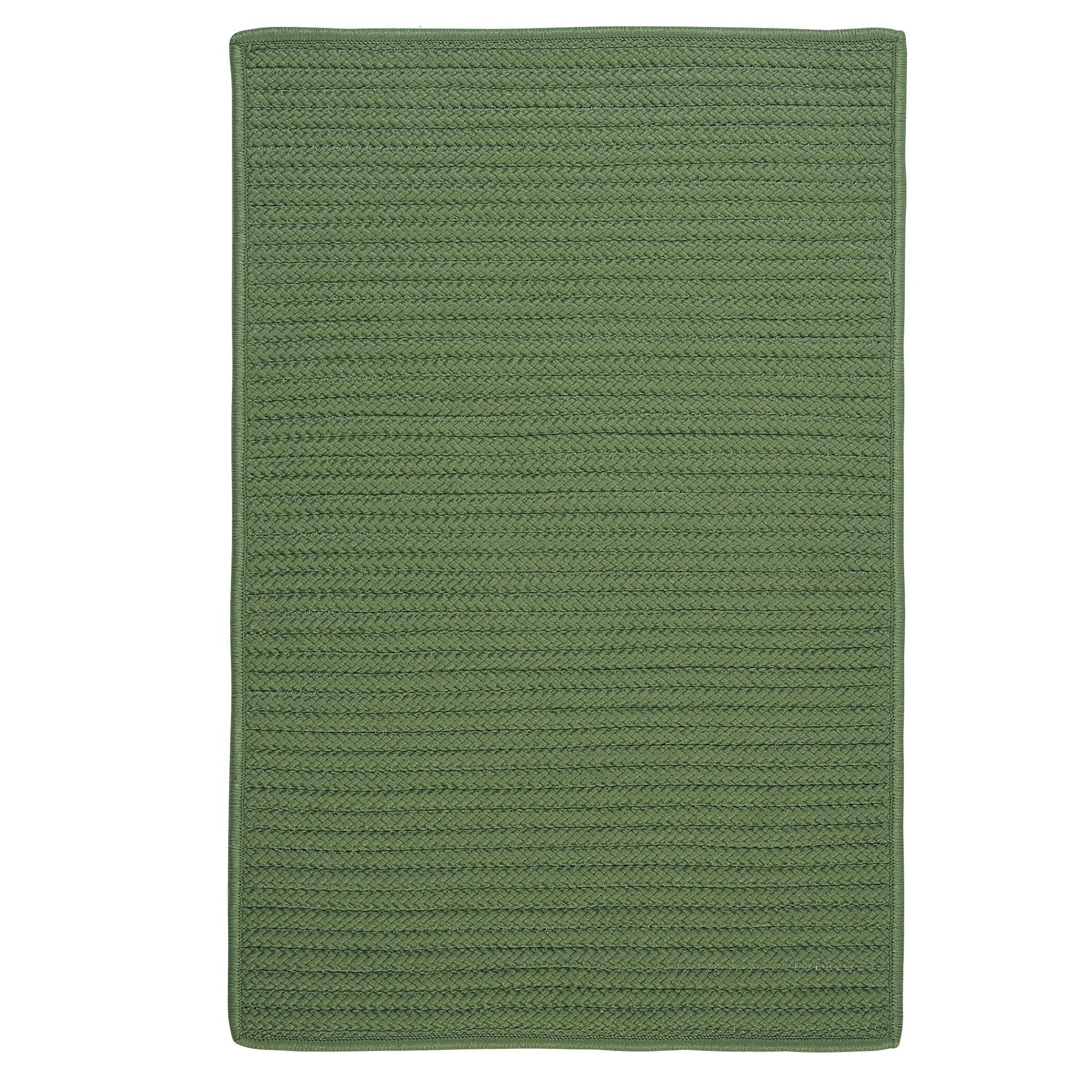 11' x 14' Moss Green Rectangular Area Throw Rug