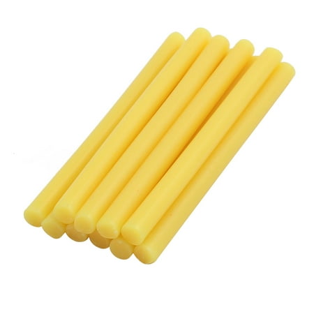 10pcs 7mmx100mm Economy Hot Melt Glue Sticks Yellow for DIY Small Craft