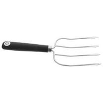 WHAMVOX Black Stainless Steel Turkey Fork with Four Prongs for Stable BBQ Lifting and Easy Hanging