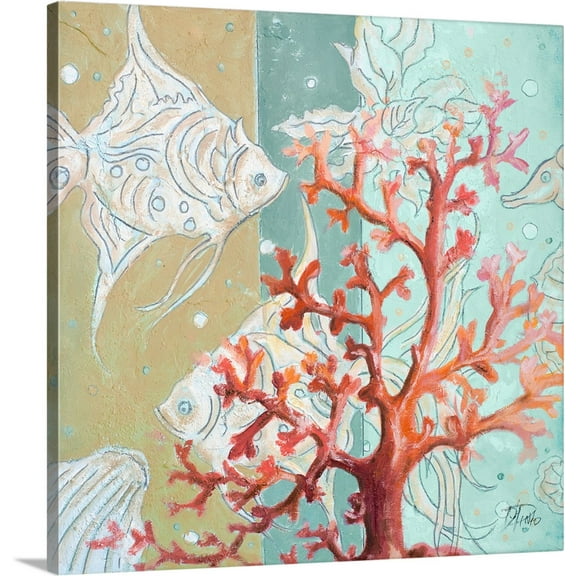 Great BIG Canvas | Patricia Pinto Premium Thick-Wrap Canvas entitled Coral Reef I