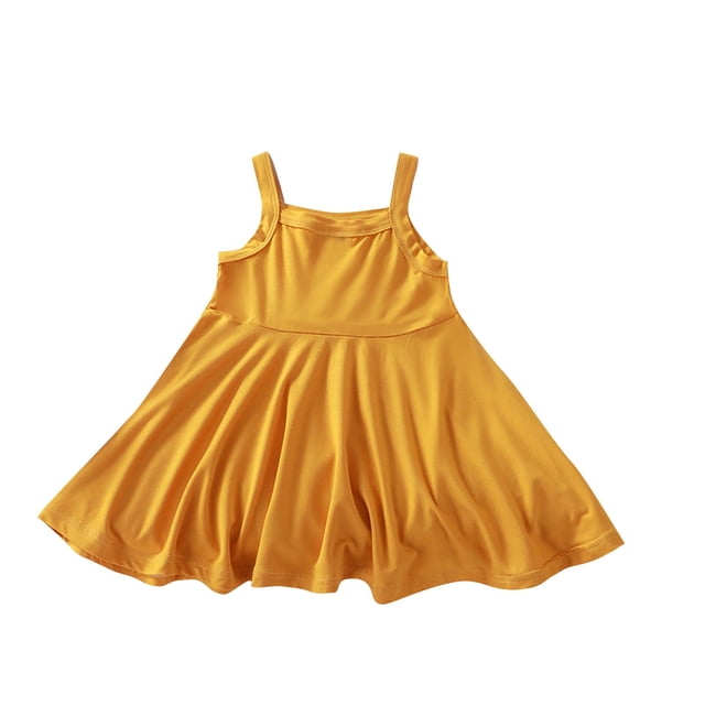 RXIRUCGD 2025 Vêtements d'Été pour Enfants Robe Sans Manches Imprimée Mode et Mignonne Robe de Princesse Respirante Douce et Confortable