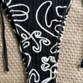 thumbnail image 6 of Qingpeng Women's 2 Piece Halter Swimsuit Textured Tie Side Triangle Bikini Bathing Suit, 6 of 6