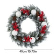 thumbnail image 2 of Darzheoy Christmas Garland 16 inch Artificial Green Plants for Home Decoration Window Door Hanging Wreath Festive Holiday Decor Indoor and Outdoor Setup, 2 of 6