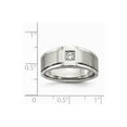 thumbnail image 6 of Stainless Steel Brushed and Polished with CZ Ring Size: 11; for Adults and Teens; for Women and Men, 6 of 6