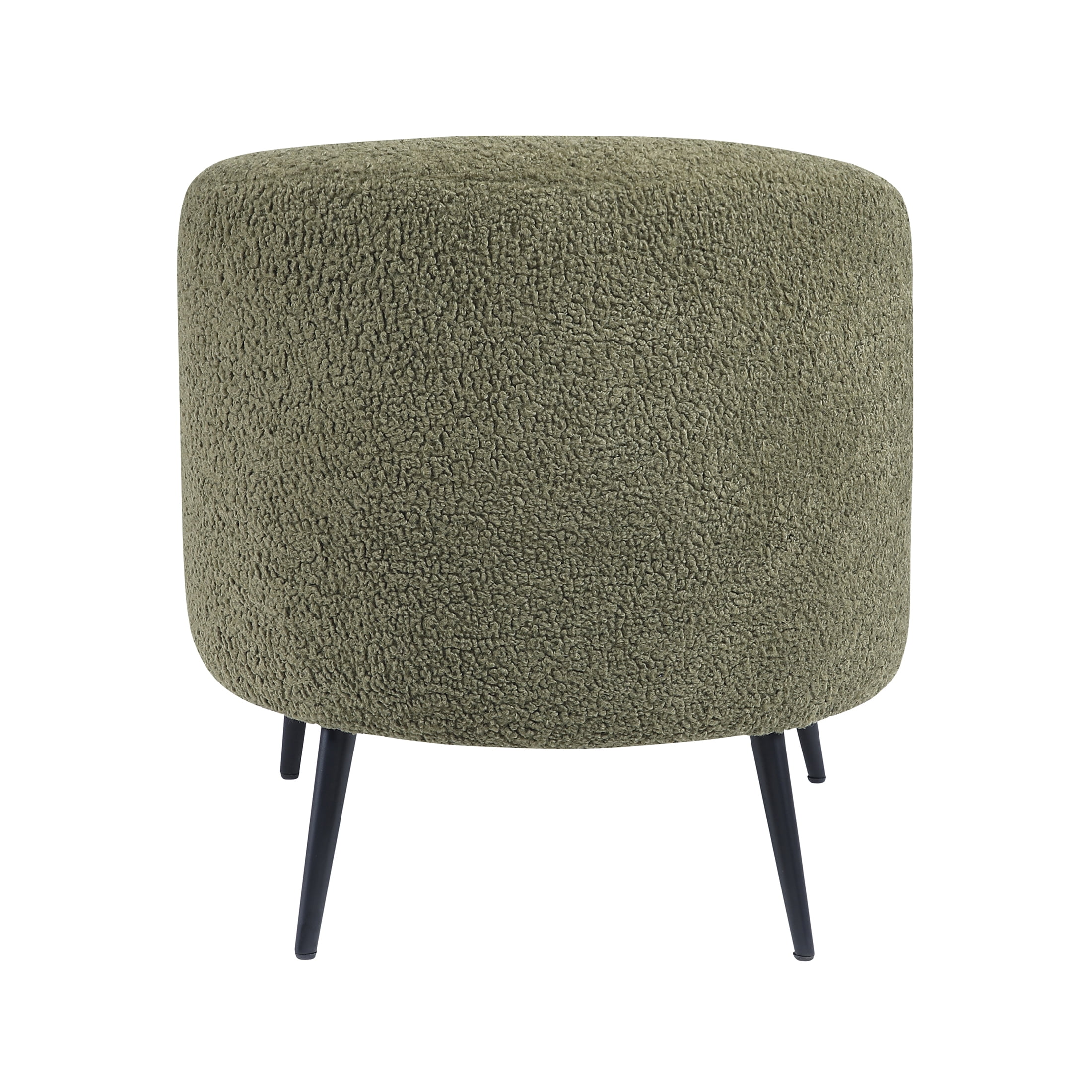 OakvillePark Crestlark Boucle Curved Back Accent Chair with Metal Legs, Green