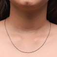 thumbnail image 2 of Beaded Chain Necklaces for Women and Men Italian Crafted 1.5mm Cylinder Bead Chain 18 Inch 14K Rose Gold Over 925 Sterling Silver with Spring Ring Clasp, 2 of 7