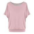 thumbnail image 1 of Women's Oversized T Shirt with Batwing Sleeves Short Sleeve Tops, 1 of 4