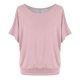 thumbnail image 1 of Camiseta oversize de mujer con mangas murciélago y manga corta - Poliéster, cuello redondo, liso/estampado floral, S-XXL para uso informal/de oficina, 1 of 4