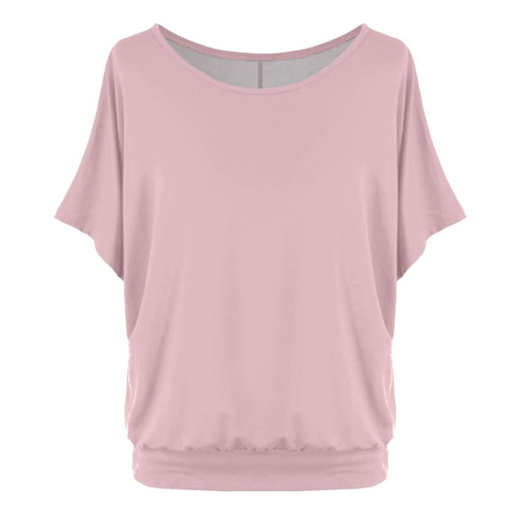 SNKSDGM Women's Plus Casual Easter Shirts Womens Shirts Casual Trendy Women's Oversized T Shirt with Batwing Sleeves Short Sleeve Tops Business Casual Tops for Women Summer