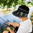 thumbnail image 3 of WMTOKK Solar Powered Fan Sun Hat, USB Rechargeable Outdoor Cooling Hat With Adjustable Strap And 3 Speed Fan For Hiking Fishing Camping Travel (Black), 3 of 7