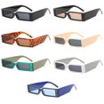 thumbnail image 3 of Minnieouse Gafas de sol rectangulares, gafas Retro, gafas antisol, a prueba de polvo, protección UV, gafas cuadradas, blanco y gris Type3 NO3, 3 of 6