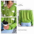 thumbnail image 4 of Suéteres Tipo Cárdigan Para Mujer, Patrón De Nube Blanca, Cárdigan Con Cuello En V Para Otoño Para Mujer, Cómodos Para Vacaciones Informales ANGGREK Otros, 4 of 7
