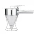 thumbnail image 2 of 600/1200ML Oil Bucket with Holder Stainless Steel Funnel Dispenser Cupcake Pancake Batter Octopus Ball Kitchen Baking Tool, 2 of 6