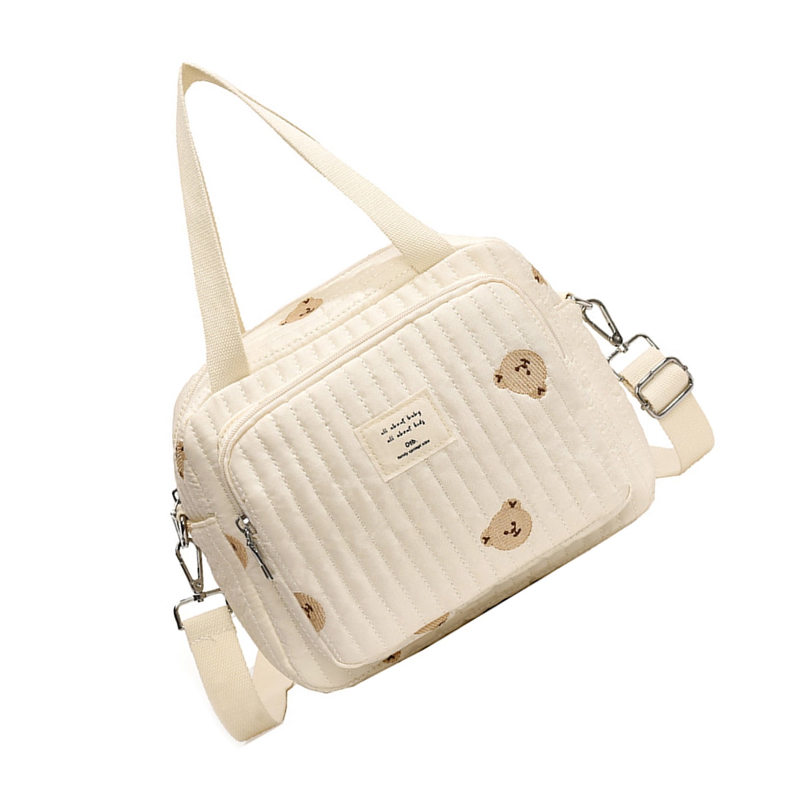 Nappy Bag Lovely Print Baby Diaper Bag with Exquisited Embroidery, Infants Wipes Nappy Organiser