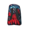thumbnail image 3 of Kdxio Red And Blue Leaves for Double Compartment Pen Case Oxford Organizer with Zipper Pockets for Students Artists, 3 of 7