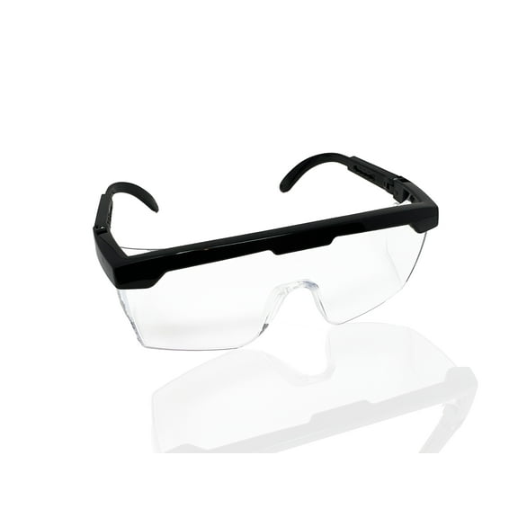 EMI # 411 10 PACK - 10 BLACK Full Frame Adjustable Eyewear Safety Glasses