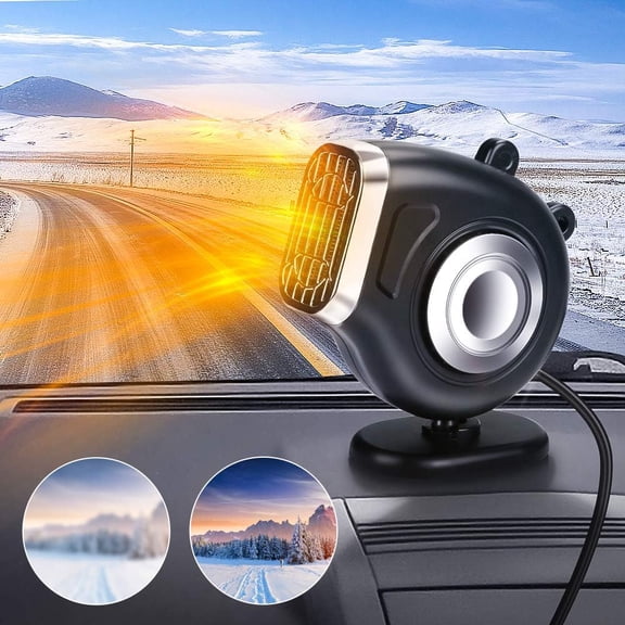 Portable Windshield Defogger, Quick Ice Melting Solution For Cars, PTC Ceramic Technology Ensures Rapid Defrosting, Easy To Install 12V Plug-in Device For Safe Winter Driving,