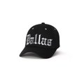 thumbnail image 2 of City Caps Olde English Adjustable Baseball Hat - Dallas - Black, 2 of 2