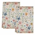 thumbnail image 2 of Pink Spring Floral Kitchen Towels Set of 2, Elegant Pastoral Flowers Butterflies Vintage Absorbent Dish Towels for Kitchen, Microfiber Hand Towel, Quick Drying Tea Towel Decorative Dishcloths, 2 of 7