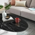 thumbnail image 7 of Modway Lippa 48" Oval Artificial Marble Coffee Table in White Black, 7 of 7