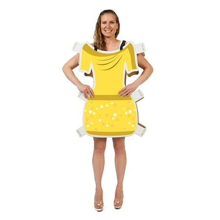 Beauty Yellow Dress Paper Doll Costume