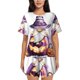 thumbnail image 1 of Fotbe Halloween Gnome With Pumpkins Conjunto de Pijama Estampado para Mujer, 2 Piezas, Ropa de Dormir con Camiseta de Manga Corta y Shorts Suaves-XX-Large, 1 of 6