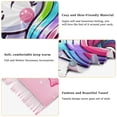 thumbnail image 4 of Cartoon Rainbow and Color Unicorn Winter Scarf for Women Fashion Warm Long Soft Blanket Scarves Gifts, 4 of 10