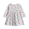 thumbnail image 2 of Odeerbi Girls Dresses Baby Girl Clothes Toddler Clothing 2025 Long Sleeve One-Piece Floral Print Dress Autumn Kids Skirt, 2 of 8