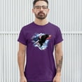 thumbnail image 3 of Tee Hunt Bald Eagle Carrying The American Flag T-Shirt 4th of July Patriotic Men's Tee, Purple, X-Large, 3 of 5