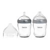 Baby Brezza Natural Glass Baby Bottle - Easiest to Clean - 8oz, 2 Pack