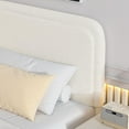 thumbnail image 5 of 4 Ever Winner Queen Upholstered Bed Frame with Soft Curved Headboard, Cream, 5 of 8