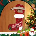 thumbnail image 3 of Christmas Wooden Doorknob Pendant Unique Shapes Hanging Handiwork for Door Decoration, 3 of 5