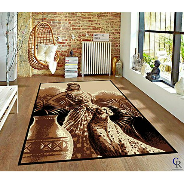 Leopard African Theme Area Rug 5, African Motif Area Rugs