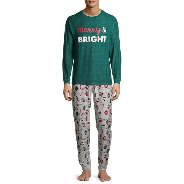 Derek Heart Matching Family Christmas Pajamas Men's Merry & Bright 2