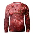 thumbnail image 5 of LWavelet Men's Floral & Heart Sweater - Artistic Pattern, Great for Valentine's Day Celebrations & Romantic Occasions Vermilion 4XL, 5 of 6