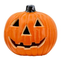 DefiDgd Halloween Pumpkin Lanterns Hollow Out Big Pumpkin,Decorations Classic Plastic Pumpkin Statue Table Decor for Home Office Haunt House Party Decorations(B)