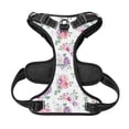 thumbnail image 4 of Kdxio Rose Flower B Print No Pull Dog Harness Adjustable Reflective Oxford Easy Control Medium Large Dog Harness for Training and Everyday-Small, 4 of 8