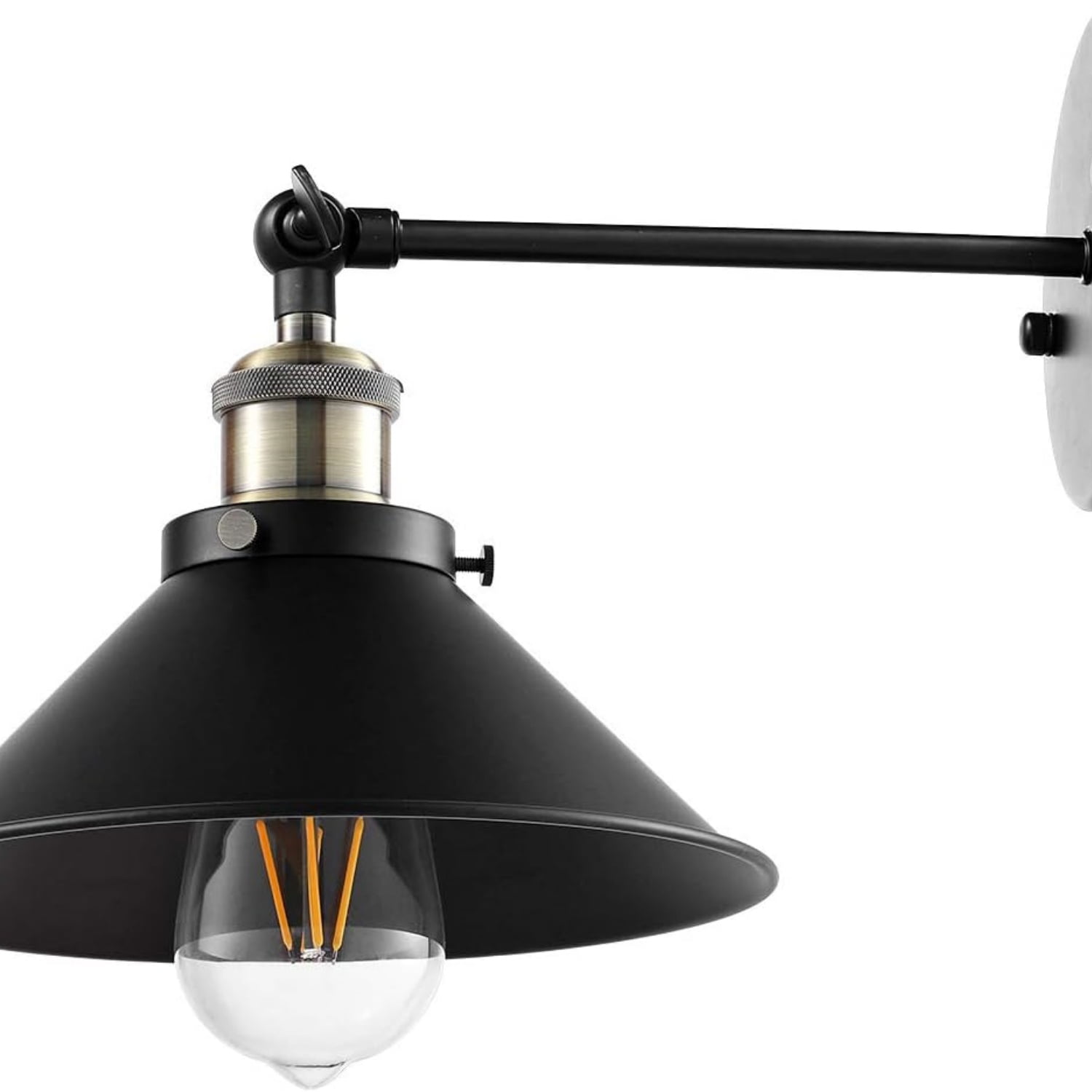 Hardwired Wall Sconce Set of 3,Black Industrial Vintage Wall Mounted Lights Sconces Wall Decor for Living Room Bedside Bedroom Indoor Doorway,Wall Lamp Fixture (E26 Bulbs NOT Included)