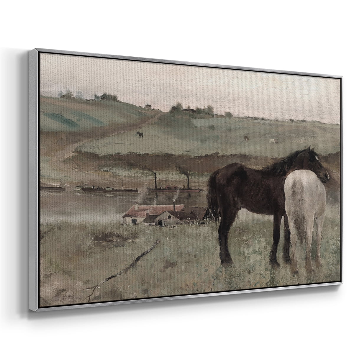 Vintage Animal Print-XLIX By Wexford Home Framed in Silver Wood Gallery Wrapped Canvas 17 in. x 25 in.