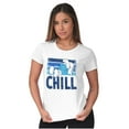thumbnail image 3 of Sleepy Smurf 80s Cartoon Chillin Out Women's T Shirt Ladies Tee Brisco Brands L, 3 of 5