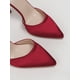 thumbnail image 3 of opean And American Style Luxurious & Women's Shoes, Stiletto High Heels With Metal Flower Decoration, Pointed Toe Satin Ankle Strap Sandals, L, 3 of 4