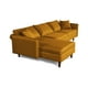 thumbnail image 4 of Sofá Cama Modular Reversible de Lino Mostaza Beehive Memory Foam Modelo Analia Makora, 4 of 8