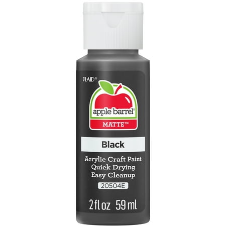 UPC 028995205040 product image for Apple Barrel Acrylic Craft Paint  Matte Finish  Black  2 fl oz | upcitemdb.com